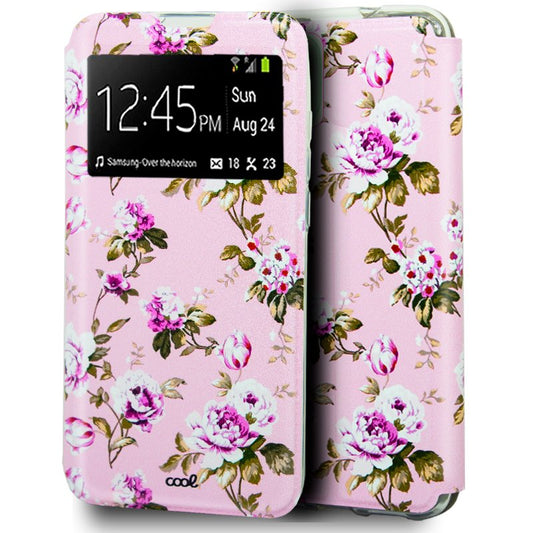 Funda COOL Flip Cover para iPhone 12 / 12 Pro Dibujos Flores