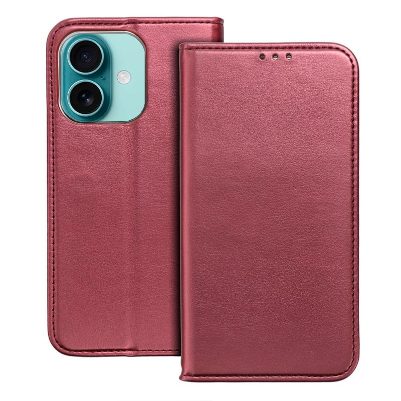 Funda COOL Flip Cover para iPhone 16 Plus Liso Burgundy