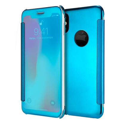 Funda COOL Flip Cover para iPhone X / iPhone XS Clear View Azul