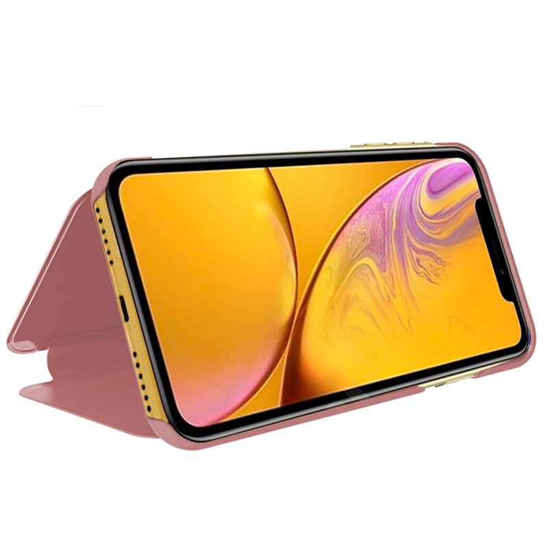 Funda COOL Flip Cover para iPhone XR Clear View Rosa