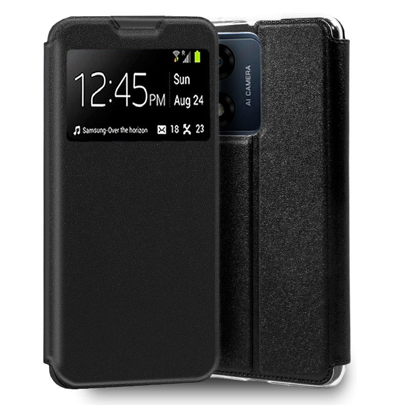 Funda COOL Flip Cover para Motorola Moto E13 Liso Negro