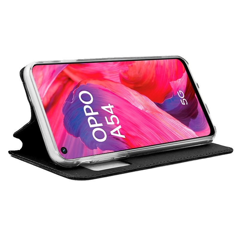 Funda COOL Flip Cover para Oppo A54 5G / A74 5G Liso Negro