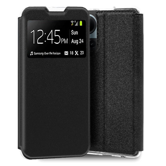 Funda COOL Flip Cover para Oppo Reno 10 5G / 10 Pro 5G Liso Negro