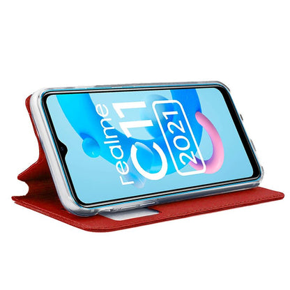 Funda COOL Flip Cover para Realme C11 2021 Liso Rojo