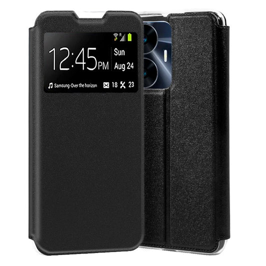 Funda COOL Flip Cover para Realme C55 Liso Negro