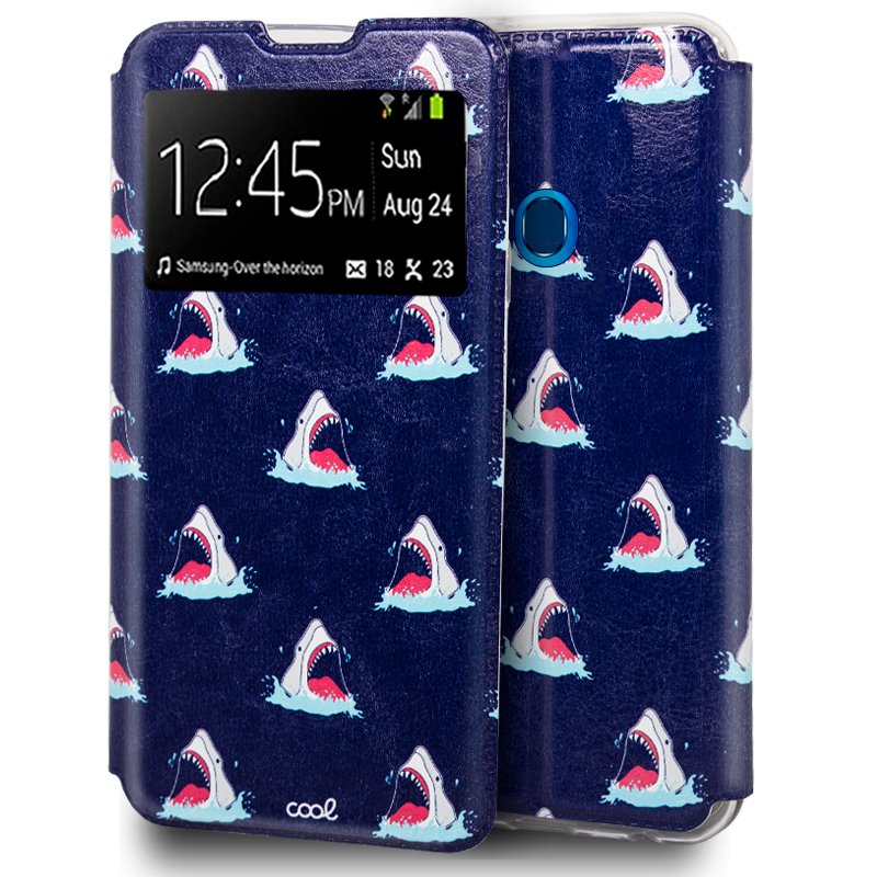 Funda COOL Flip Cover para Samsung A207 Galaxy A20s Dibujos Tiburón