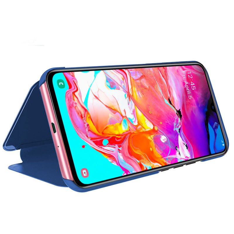 Funda COOL Flip Cover para Samsung A705 Galaxy A70 Clear View Azul