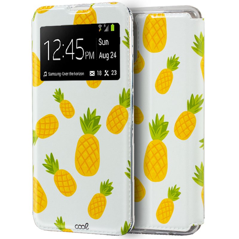 Funda COOL Flip Cover para Samsung A715 Galaxy A71 Dibujos Piñas