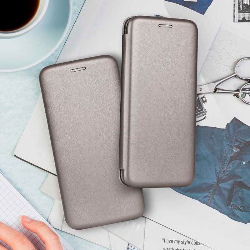 Funda COOL Flip Cover para Samsung S906 Galaxy S22 Plus Elegance Plata