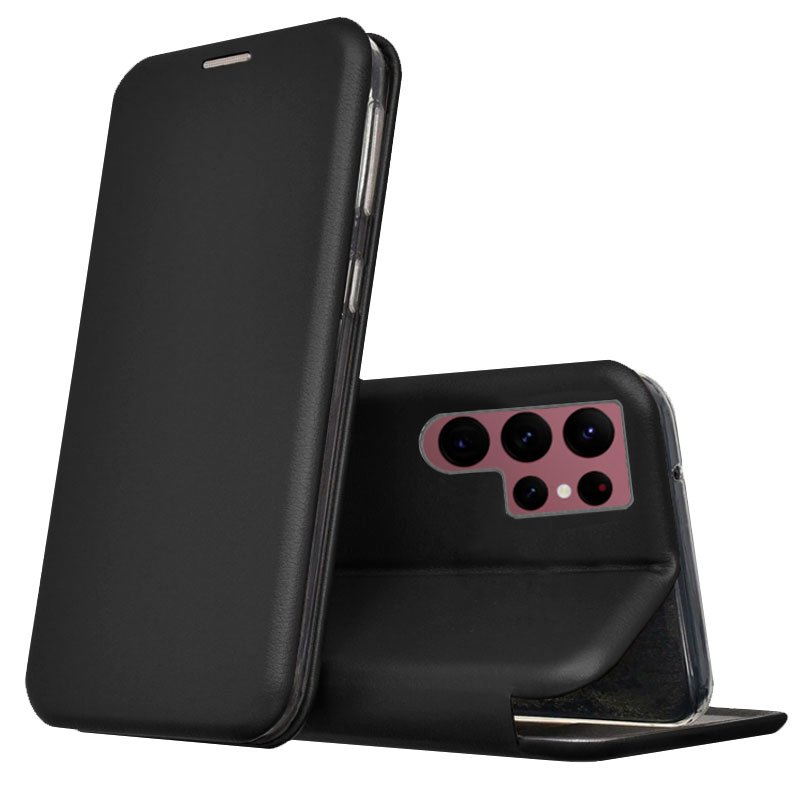 Funda COOL Flip Cover para Samsung S908 Galaxy S22 Ultra Elegance Negro