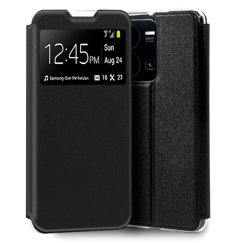 Funda COOL Flip Cover para Vivo Y22s / Y35 Liso Negro