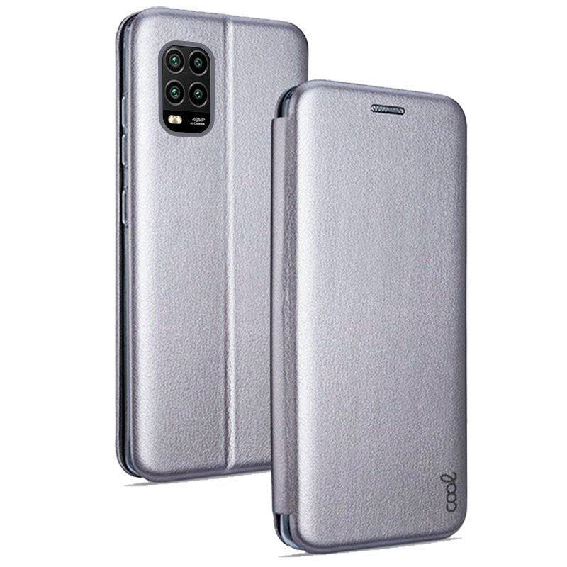 Funda COOL Flip Cover para Xiaomi Mi 10 Lite Elegance Plata