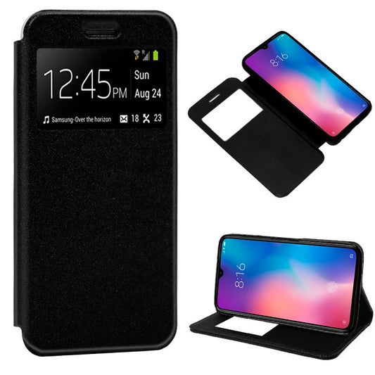 Funda COOL Flip Cover para Xiaomi Mi 9 Liso Negro