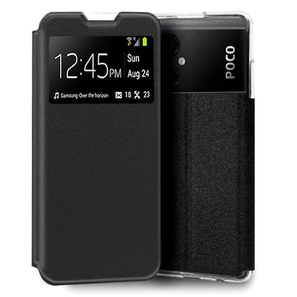 Funda COOL Flip Cover para Xiaomi Poco M5 Liso Negro