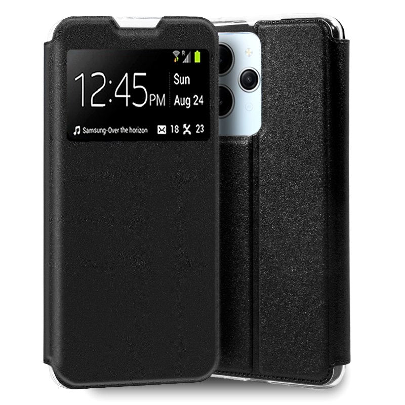 Funda COOL Flip Cover para Xiaomi Redmi 12 / Redmi 12 5G Liso Negro