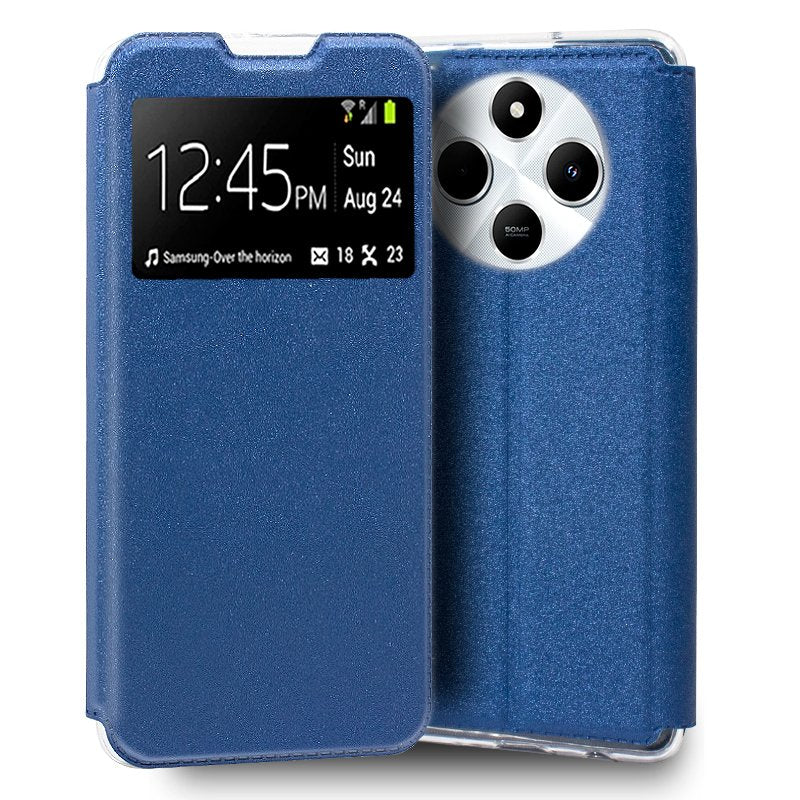 Funda COOL Flip Cover para Xiaomi Redmi 14C / Poco C75 Liso Azul