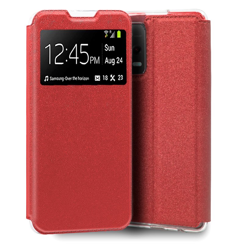 Funda COOL Flip Cover para Xiaomi Redmi Note 12 5G / Poco X5 5G Liso Rojo