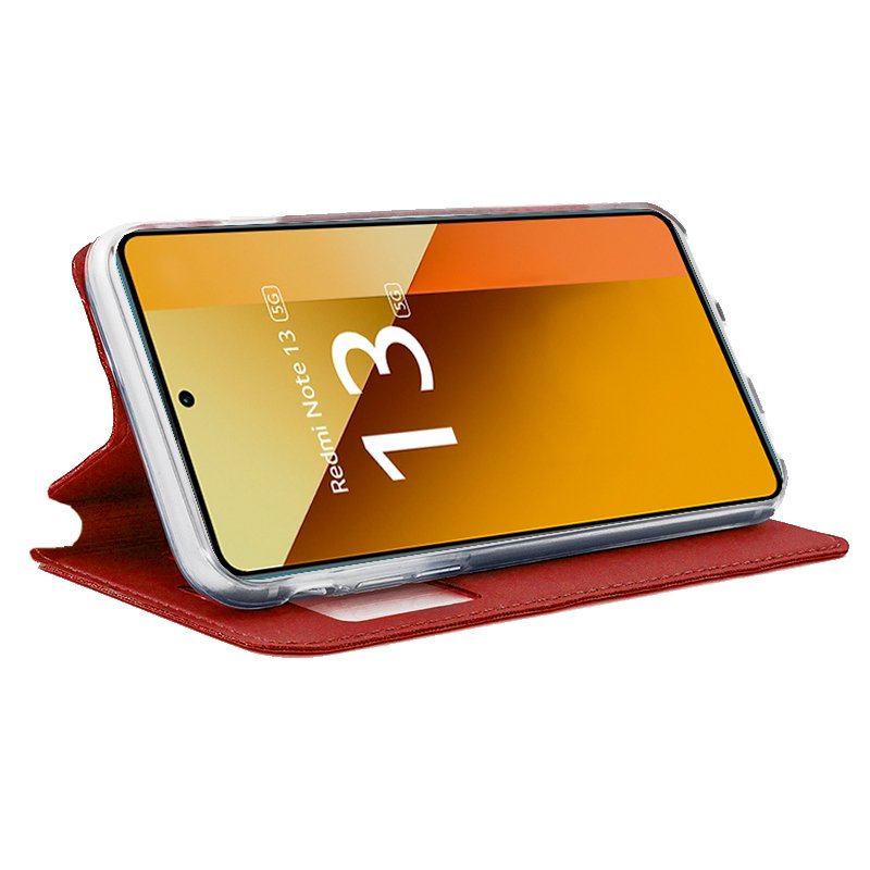 Funda COOL Flip Cover para Xiaomi Redmi Note 13 5G Liso Rojo