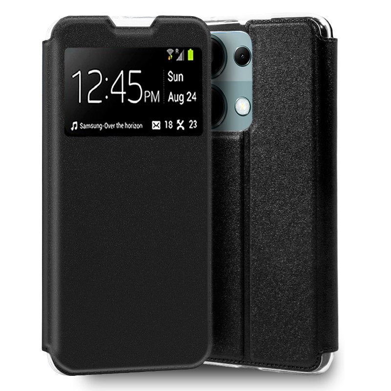 Funda COOL Flip Cover para Xiaomi Redmi Note 13 Pro / Poco M6 Pro Liso Negro