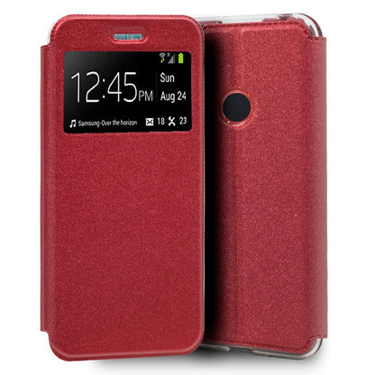 Funda COOL Flip Cover para Xiaomi Redmi Note 8 / Note 8 (2021) Liso Rojo