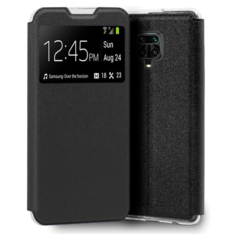 Funda COOL Flip Cover para Xiaomi Redmi Note 9S / Note 9 Pro Liso Negro