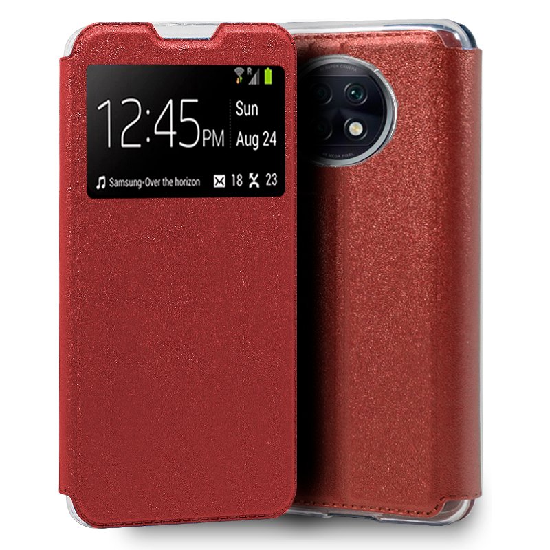 Funda COOL Flip Cover para Xiaomi Redmi Note 9T Liso Rojo