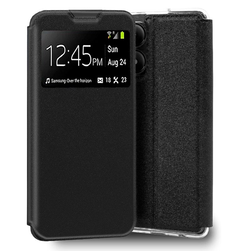 Funda COOL Flip Cover para ZTE Blade A33s Liso Negro