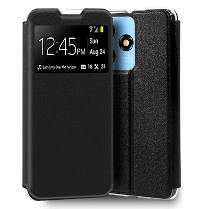 Funda COOL Flip Cover para ZTE Blade A73 Liso Negro