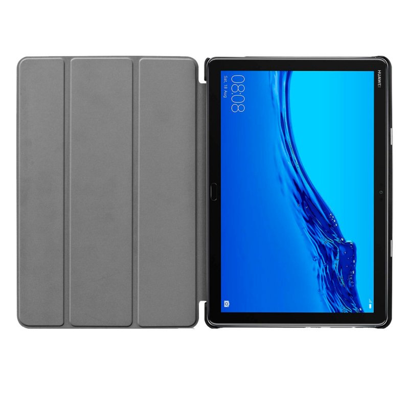 Funda COOL para Huawei Mediapad M5 Lite Polipiel Liso Negro 10.1 pulg