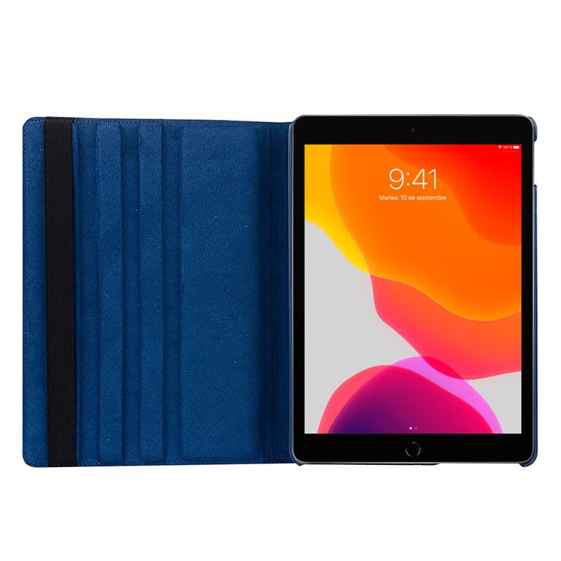 Funda COOL para iPad (2019 / 2020 / 2021) 10,2 pulg Giratoria Polipiel Azul