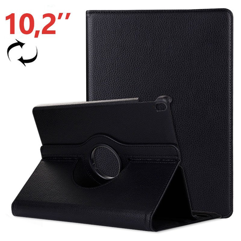 Funda COOL para iPad (2019 / 2020 / 2021) 10,2 pulg Giratoria Polipiel Negro