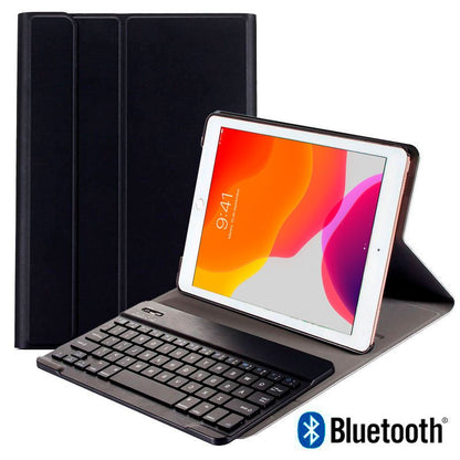 Funda COOL para iPad (2019 / 2020 / 2021) de 10,2 pulg Polipiel Teclado Bluetooth (Negro)