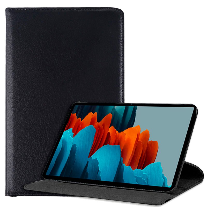 Funda COOL para Samsung Galaxy Tab S7 / Tab S8 Polipiel Liso Negro 11 pulg