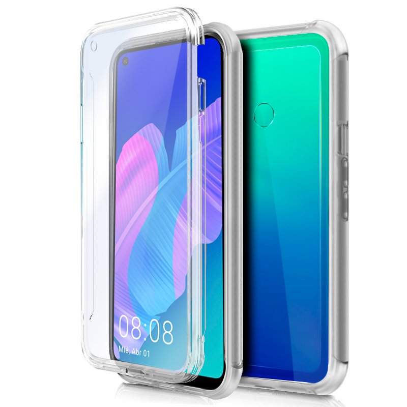 Funda COOL Silicona 3D para Huawei P40 Lite E (Transparente Frontal + Trasera)