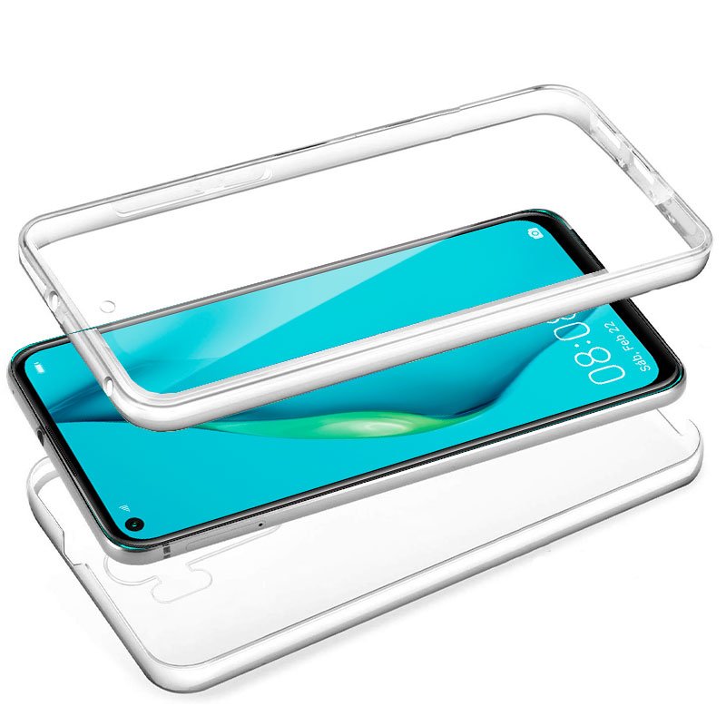 Funda COOL Silicona 3D para Huawei P40 Lite (Transparente Frontal + Trasera)