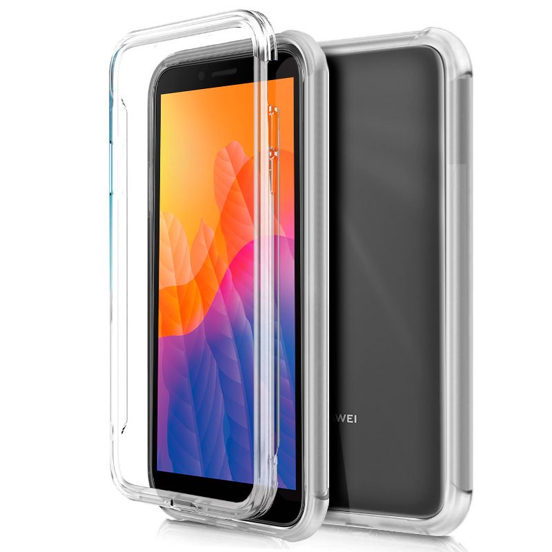 Funda COOL Silicona 3D para Huawei Y5p (Transparente Frontal + Trasera)