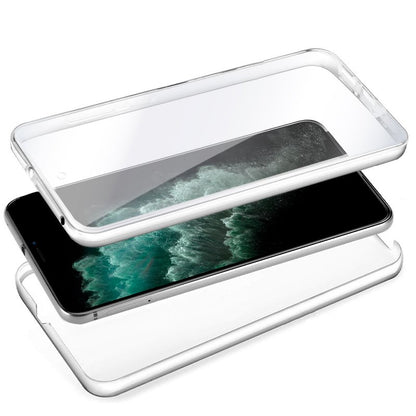 Funda COOL Silicona 3D para iPhone 11 Pro Max (Transparente Frontal + Trasera)