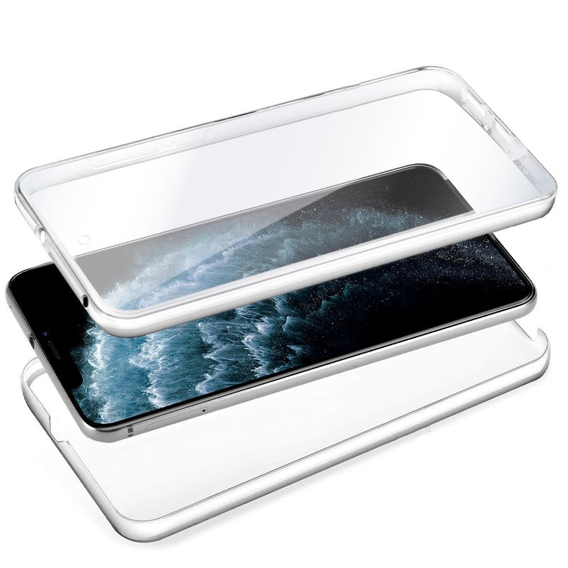 Funda COOL Silicona 3D para iPhone 11 Pro (Transparente Frontal + Trasera)