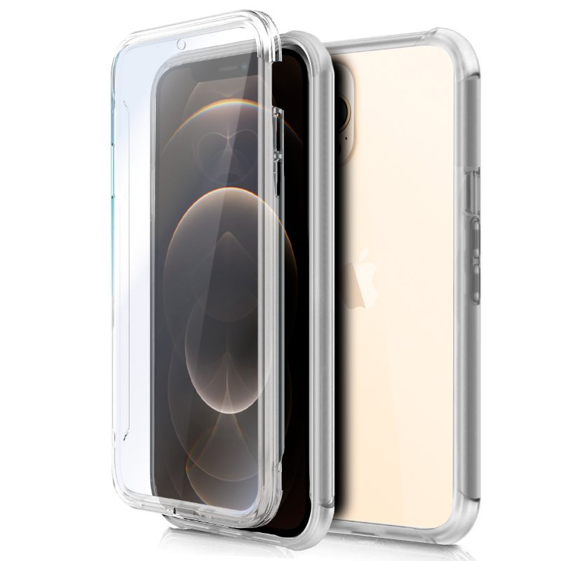 Funda COOL Silicona 3D para iPhone 12 Pro Max (Transparente Frontal + Trasera)