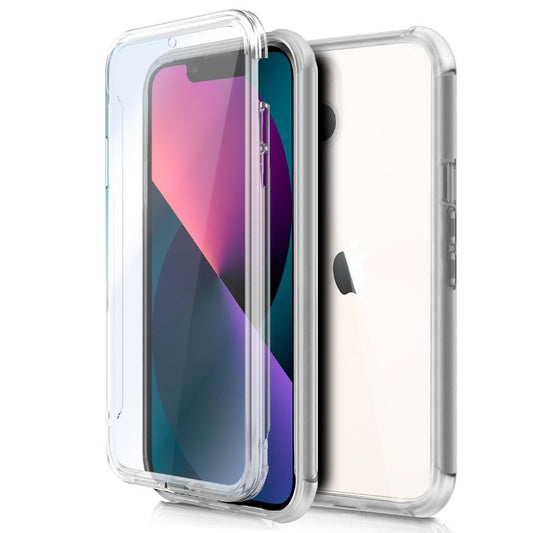 Funda COOL Silicona 3D para iPhone 13 mini (Transparente Frontal + Trasera)