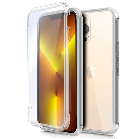 Funda COOL Silicona 3D para iPhone 13 Pro Max (Transparente Frontal + Trasera)