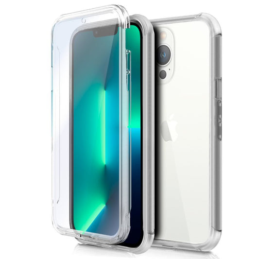 Funda COOL Silicona 3D para iPhone 13 Pro (Transparente Frontal + Trasera)