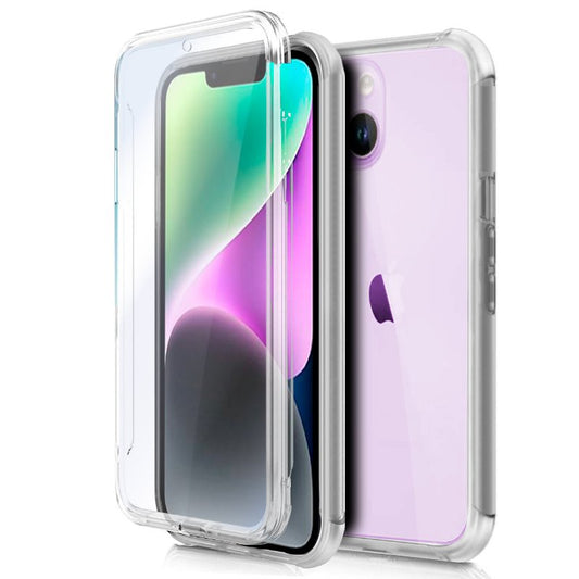 Funda COOL Silicona 3D para iPhone 14 (Transparente Frontal + Trasera)