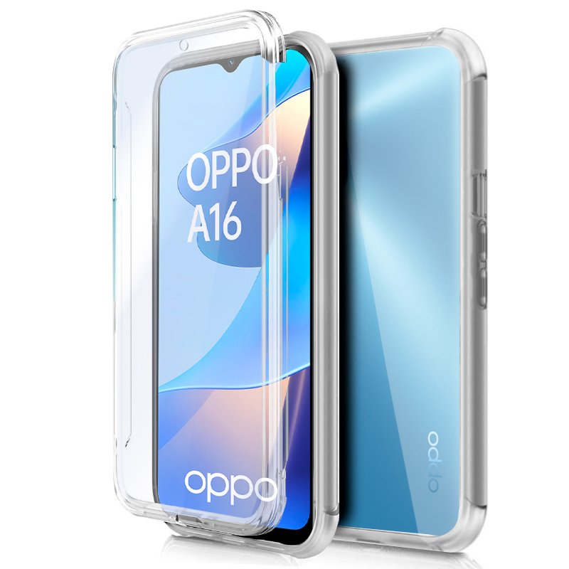 Funda COOL Silicona 3D para Oppo A16 / A16s / A54s (Transparente Frontal + Trasera)