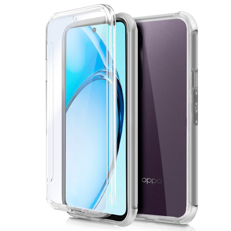 Funda COOL Silicona 3D para Oppo A60 (Transparente Frontal + Trasera)