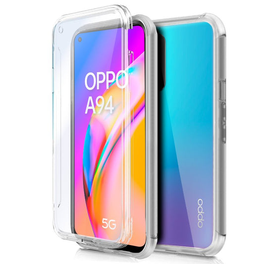 Funda COOL Silicona 3D para Oppo A94 5G / Reno 5Z (Transparente Frontal + Trasera)