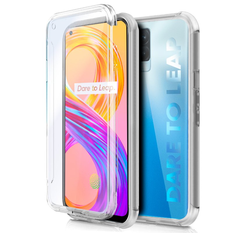 Funda COOL Silicona 3D para Realme 8 / 8 Pro (Transparente Frontal + Trasera)