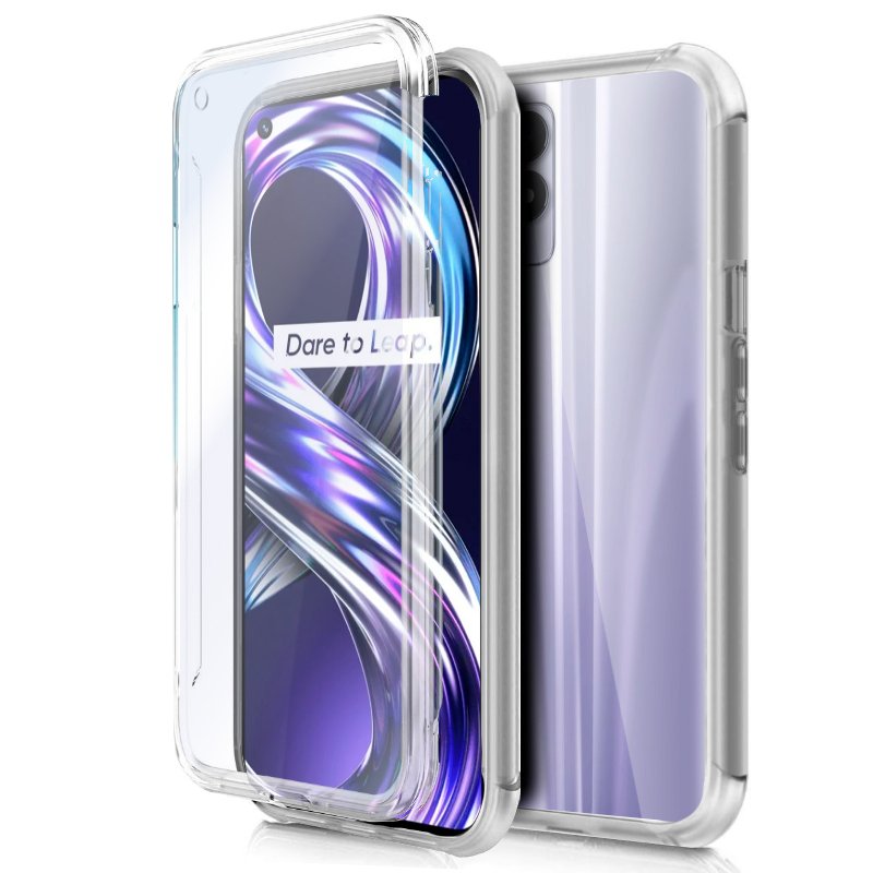 Funda COOL Silicona 3D para Realme 8i / Narzo 50 (Transparente Frontal + Trasera)