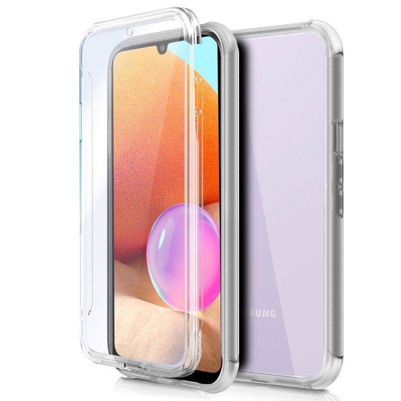 Funda COOL Silicona 3D para Samsung A325 Galaxy A32 4G (Transparente Frontal + Trasera)