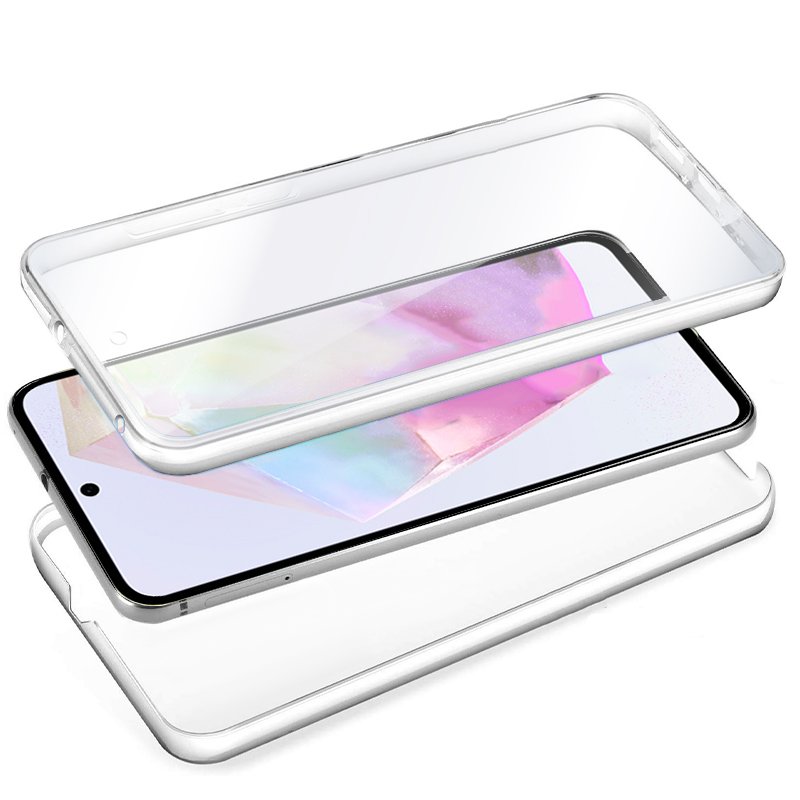 Funda COOL Silicona 3D para Samsung A356 Galaxy A35 5G (Transparente Frontal + Trasera)